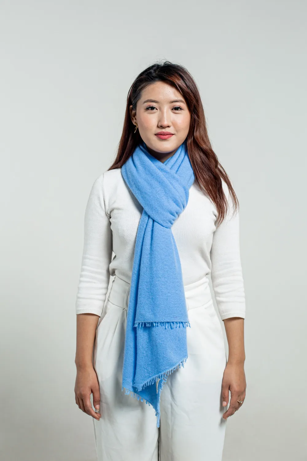 blue cashmere scarf