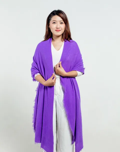 Lavender Felted Cashmere Stole