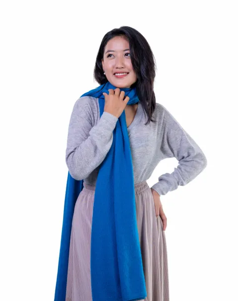 Buy blue cashmere scarf online