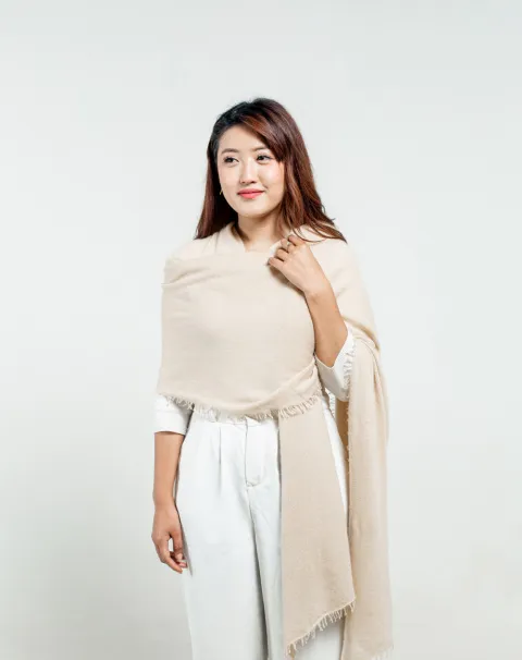 Beige Cashmere Stole