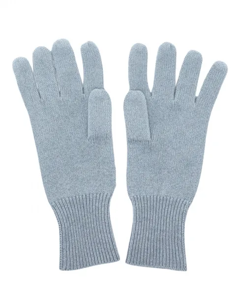 Icy gray cashmere gloves