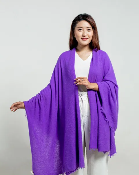 lavender cashmere wrap for women