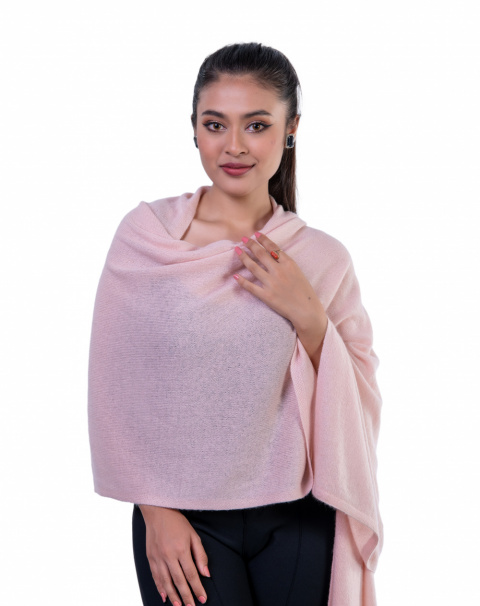 Dusty Rose Knitted Cashmere Scarf