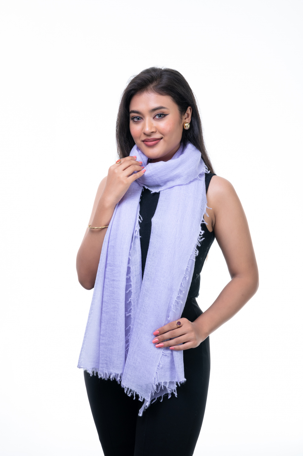 Stylish lavender Cashmere Wrap.