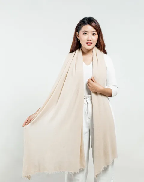 Beige Cashmere Stole women's