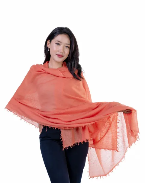 Terracota featherlight felted cashmere