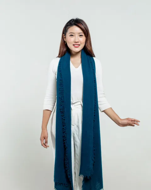 Best Dark blue cashmere scarf