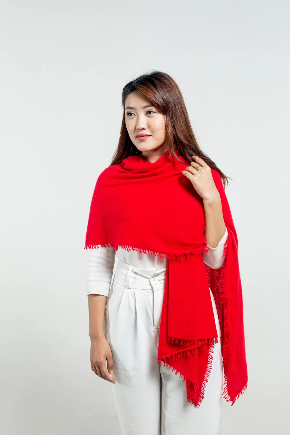 Women molten lava cashmere stole