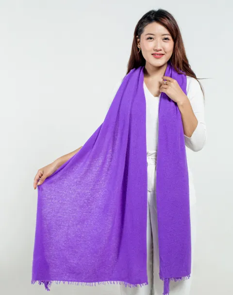 Lavender Felted Cashmere Stole