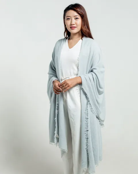 Gray Cashmere wrap for women