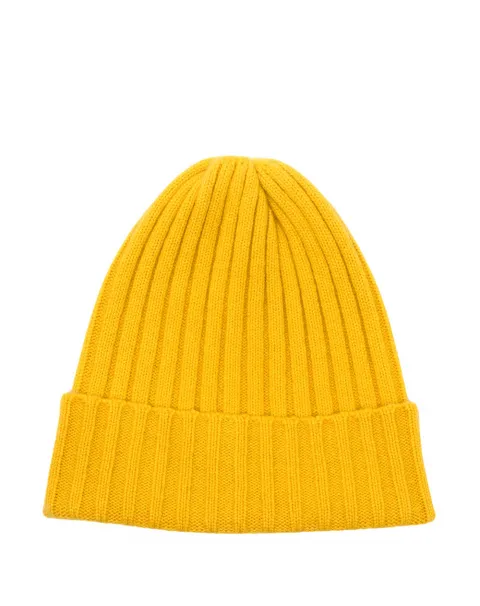 cashmere hat in yellow