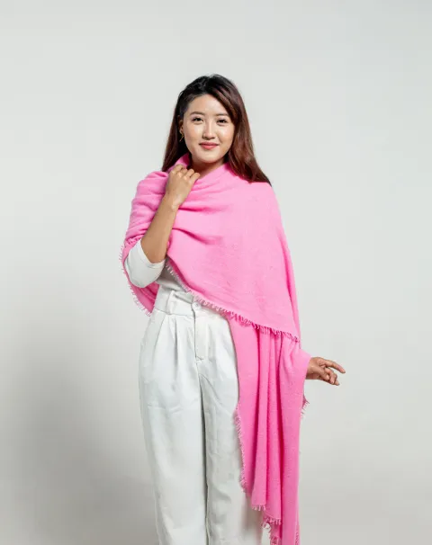 Best Women Baby Pink Cashmere Wrap Buy Online USA