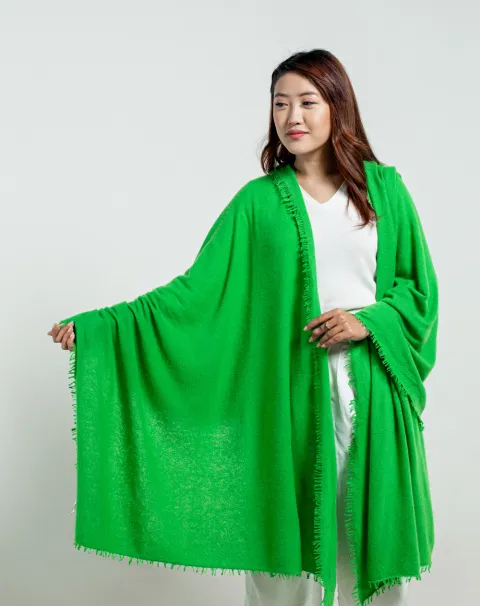 Parrot green cashmere wrap sale