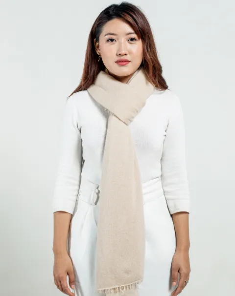 Beige Cashmere scarf