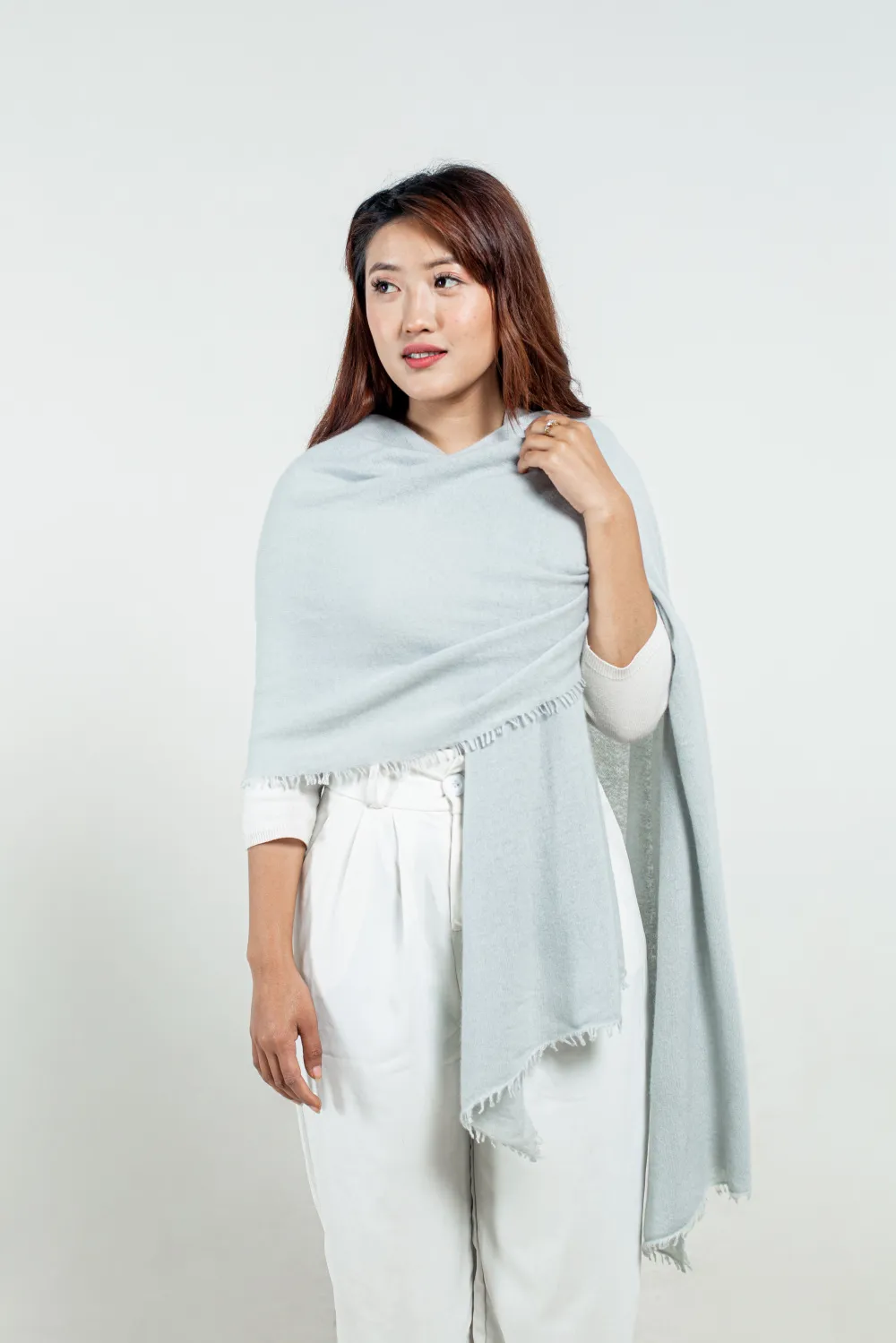 Gray Cashmere stole