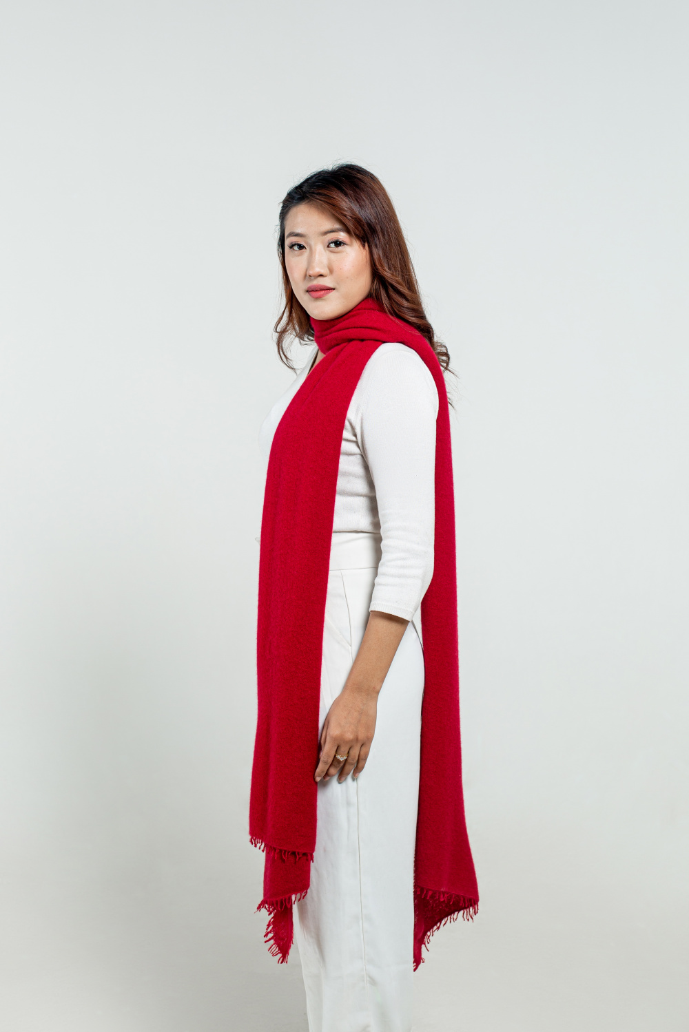 Red Cashmere Scarf