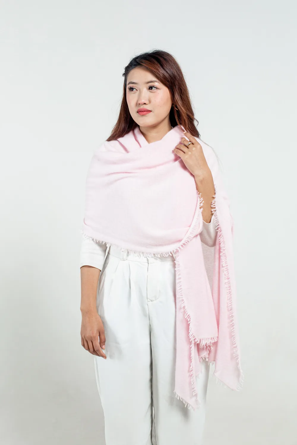 Best Light Pink Cashmere Stole For Women