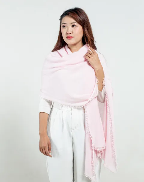 Best Light Pink Cashmere Stole For Women