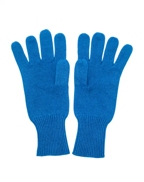 blue cashmere gloves