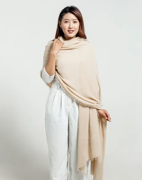 beige cashmere wrap