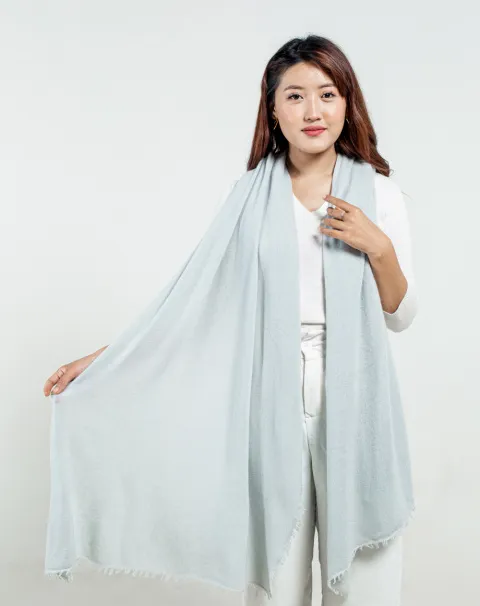 Gray cashmere stole for women