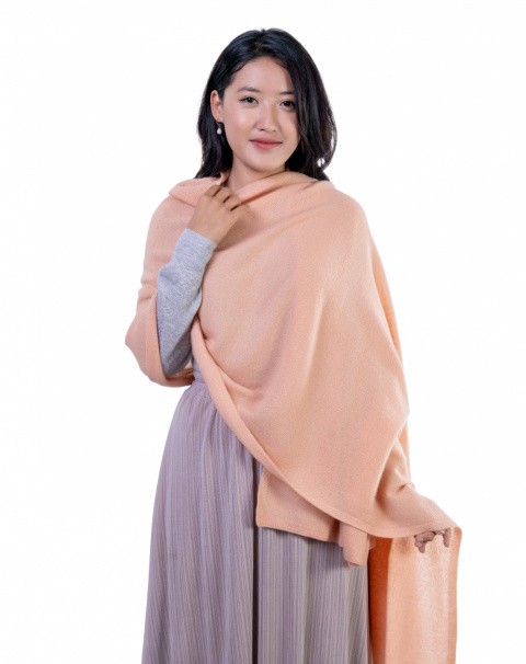 Muted Coral Cashmere Scarf for Women.