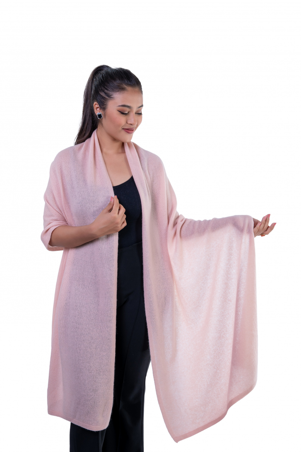 dusty rose cashmere scarf