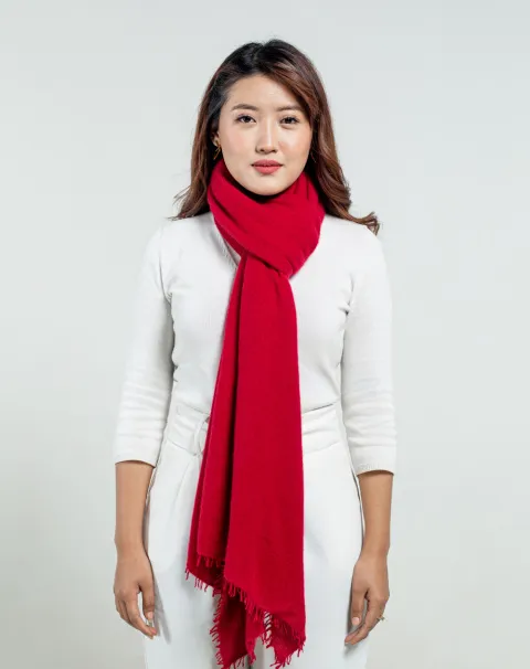 Red Cashmere Scarf