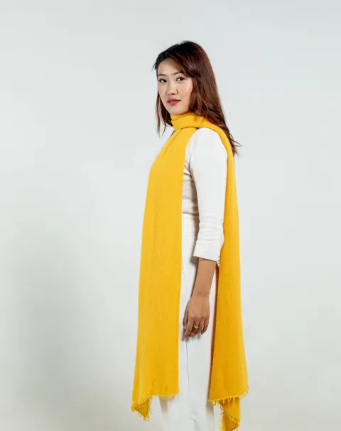 Mustard luxury scarves sale