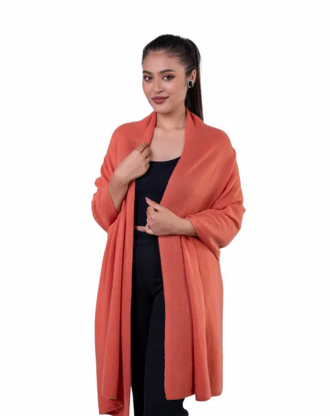 best terracotta knitted cashmere scarf