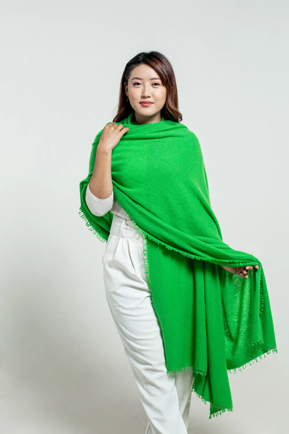 Parrot Green Cashmere Wrap