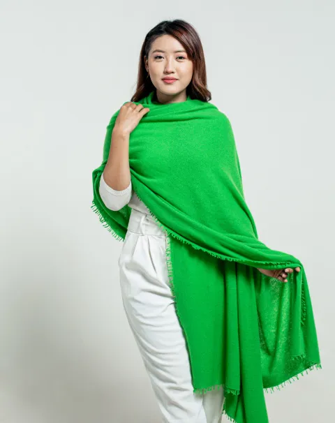 Parrot Green Cashmere Wrap