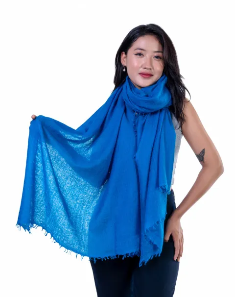 Stylish Blue Cashmere Wrap.