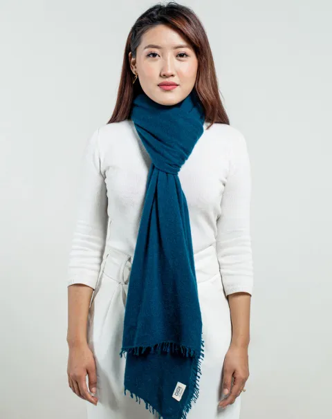 Dark blue cashmere scarf 