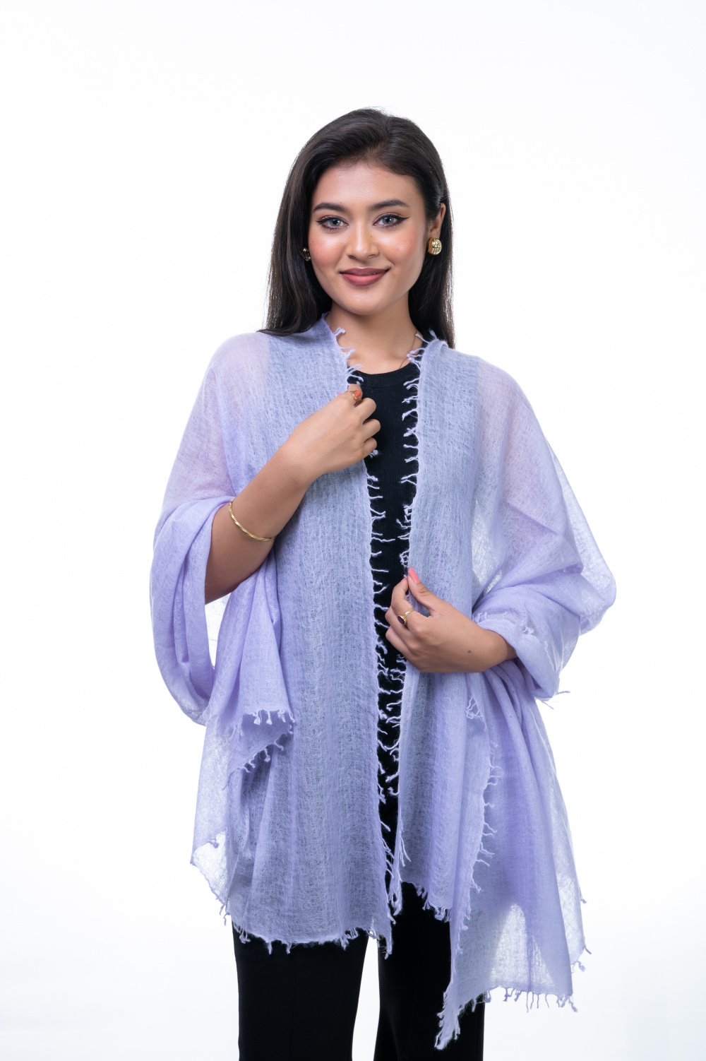 Soft Lavender Featherlight Cashmere wrap for women