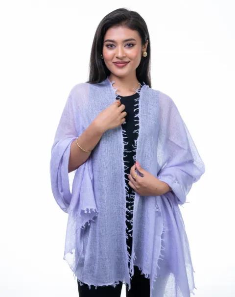 Soft Lavender Featherlight Cashmere wrap for women