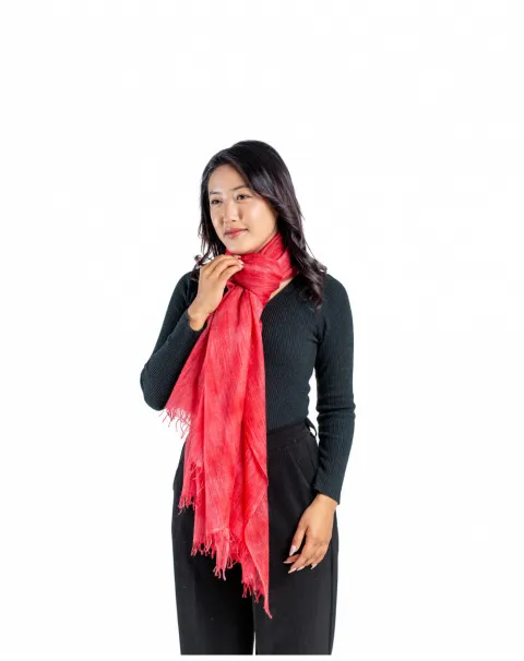 lightweight cashmere red scarf