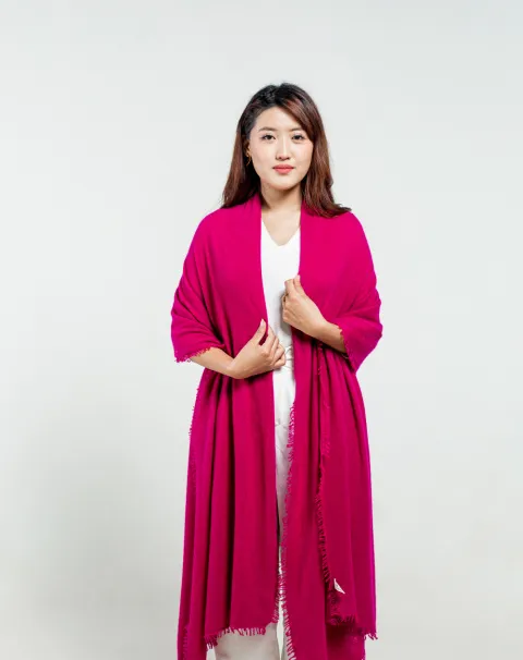 pink cashmere stole women's