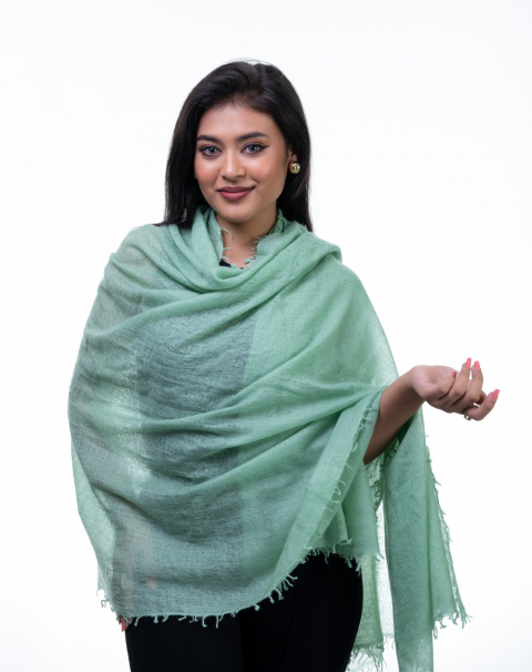 Sage Green Featherlight Felted Cashmere Wrap