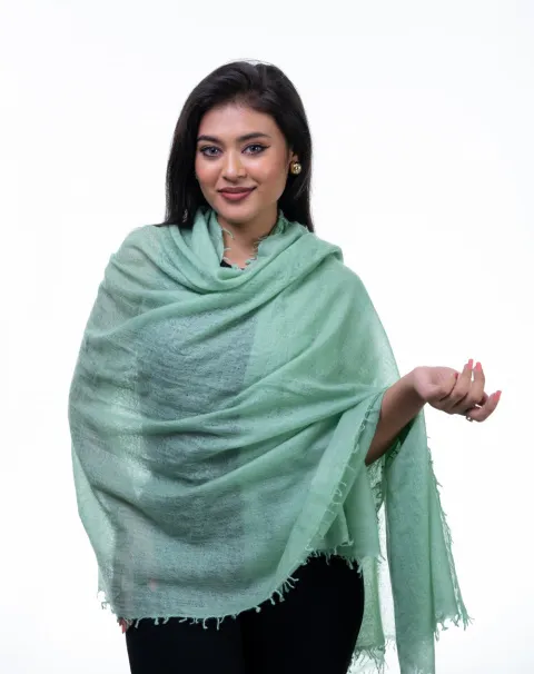 Light Cashmere Wrap in Sage Green.