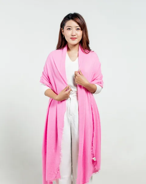 Baby pink cashmere stole sale