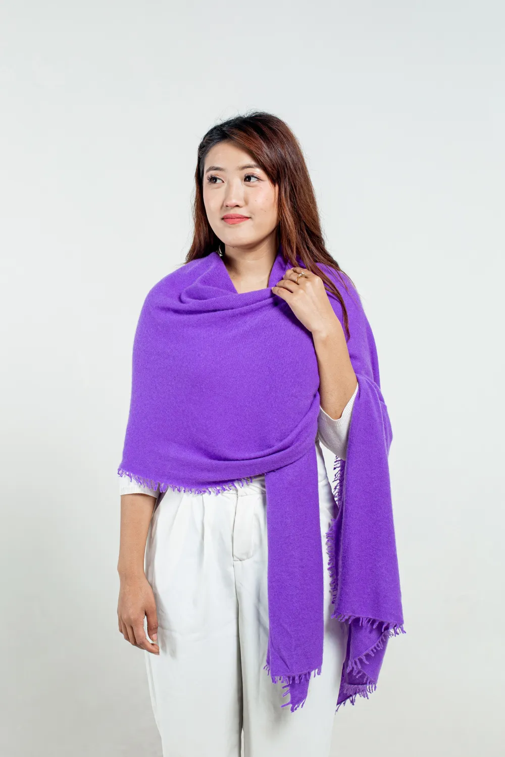 Lavender Felted Cashmere Stole