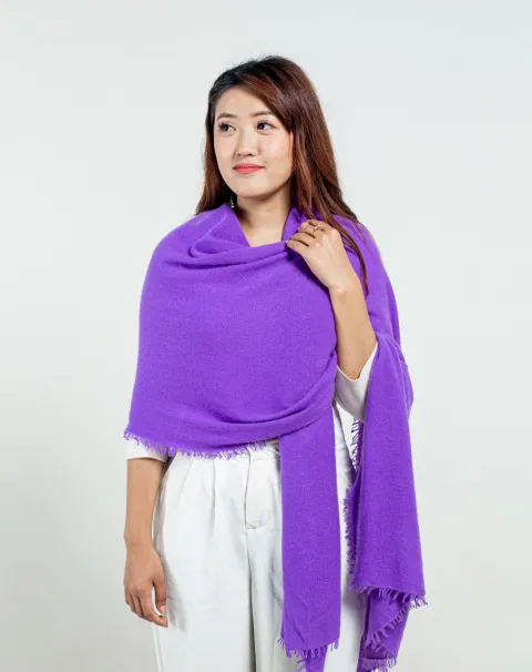 Lavender Felted Cashmere Stole