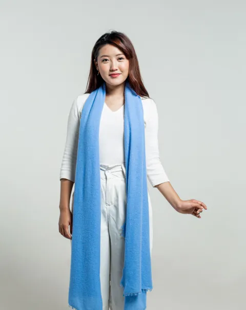 best sky blue cashmere scarf